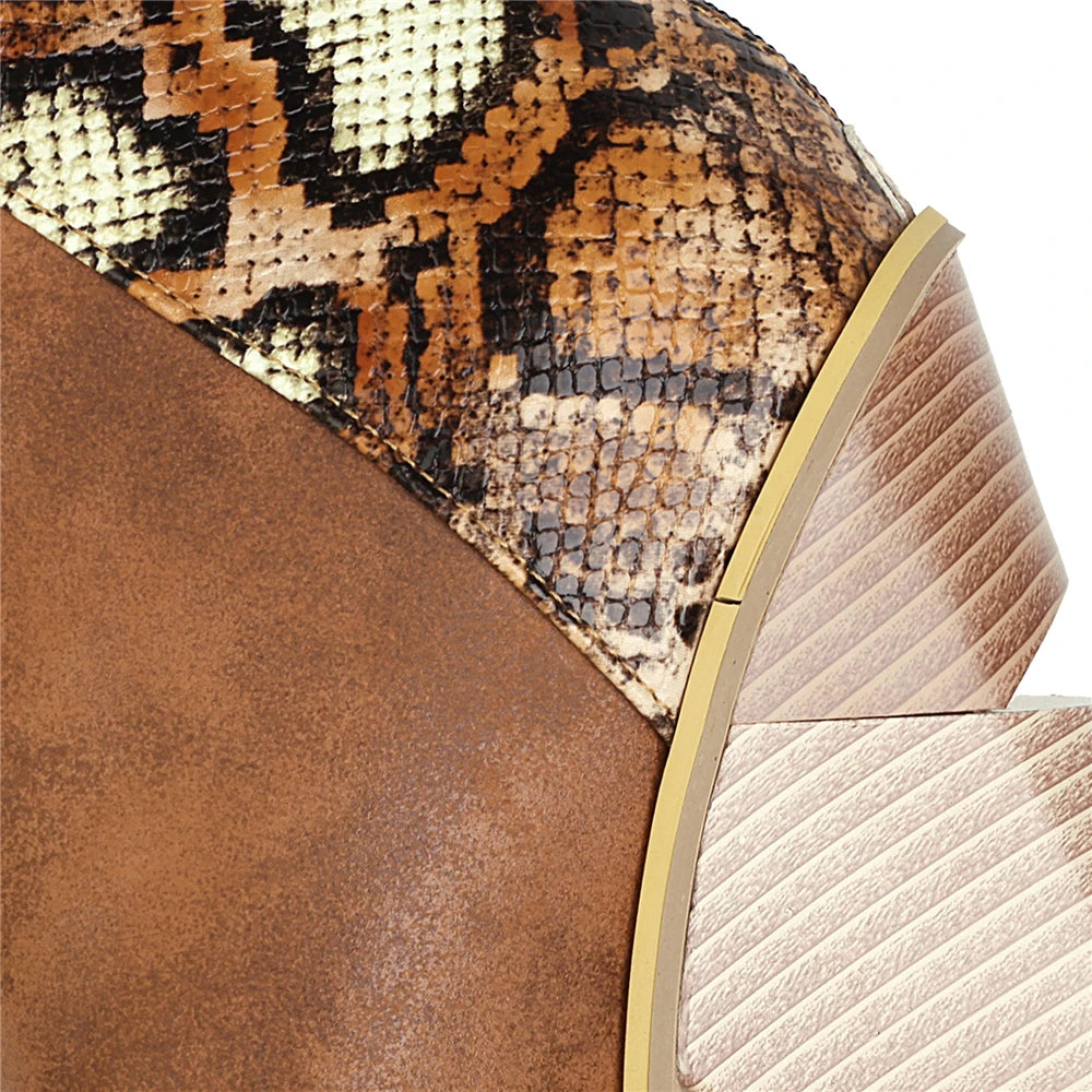 Ivana Snake Ankle Boots