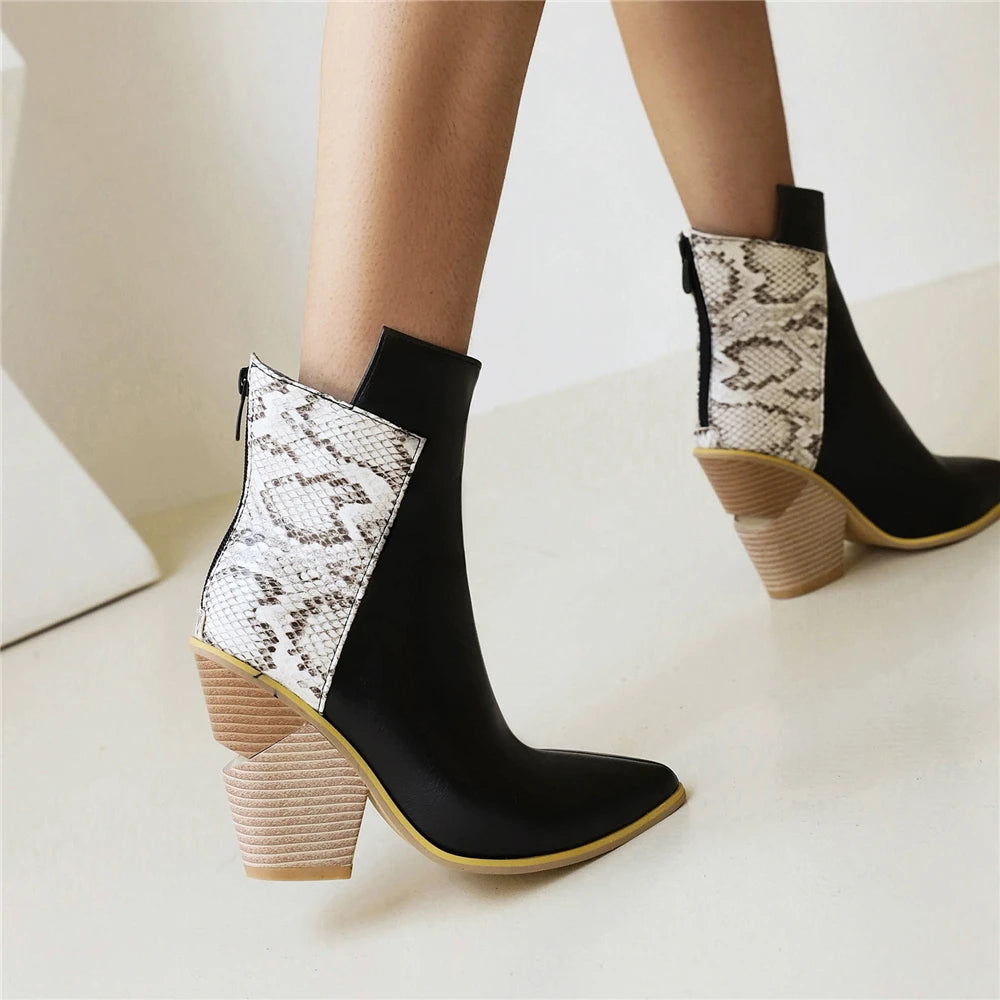 Ivana Snake Ankle Boots