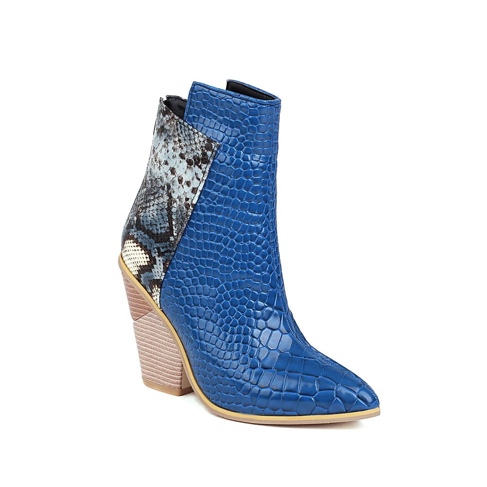 Ivana Snake Ankle Boots
