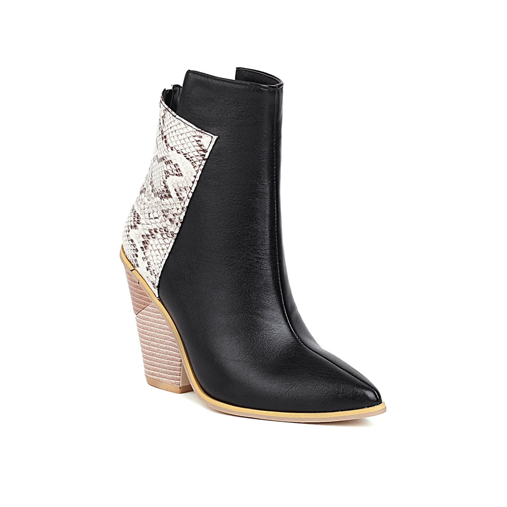 Ivana Snake Ankle Boots