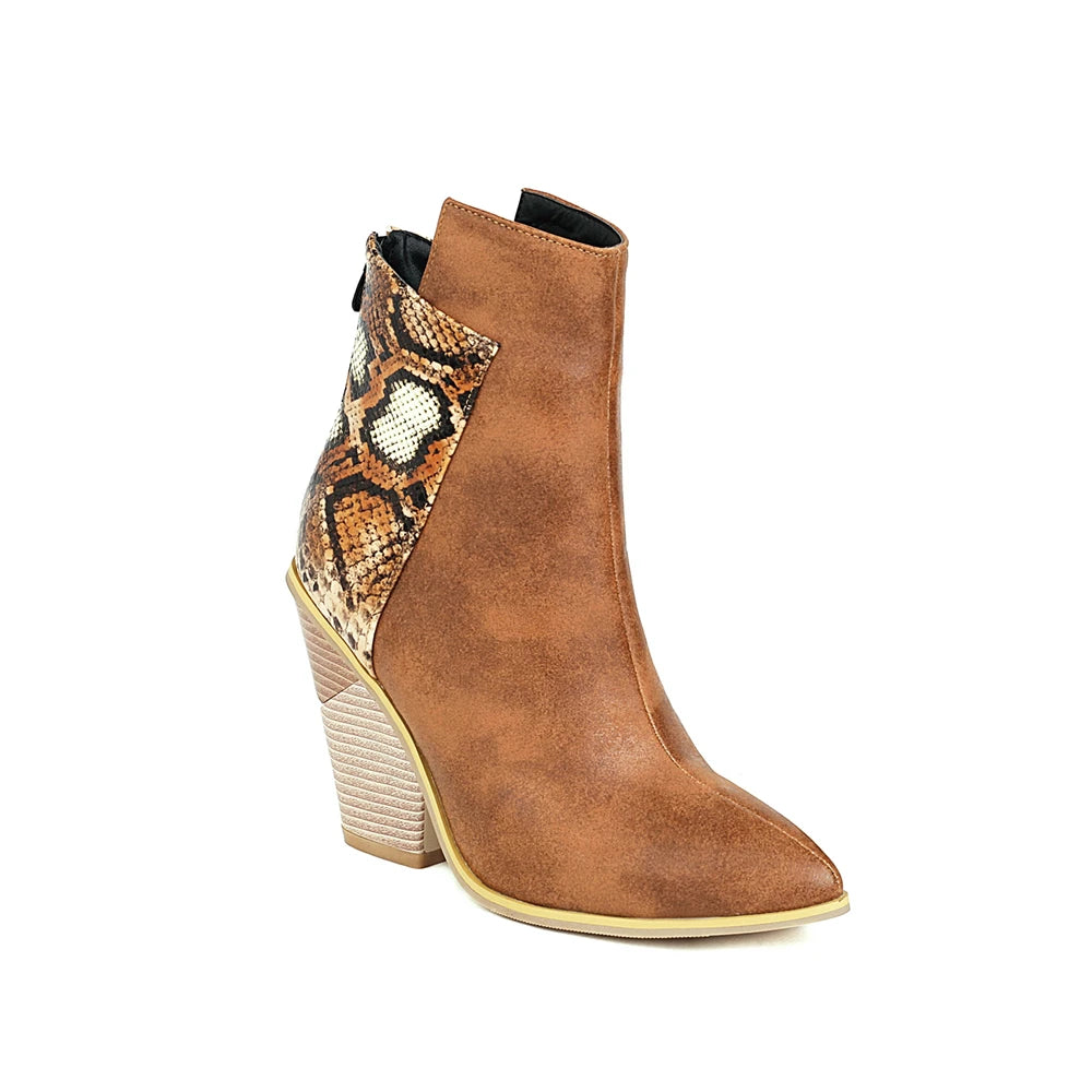 Ivana Snake Ankle Boots