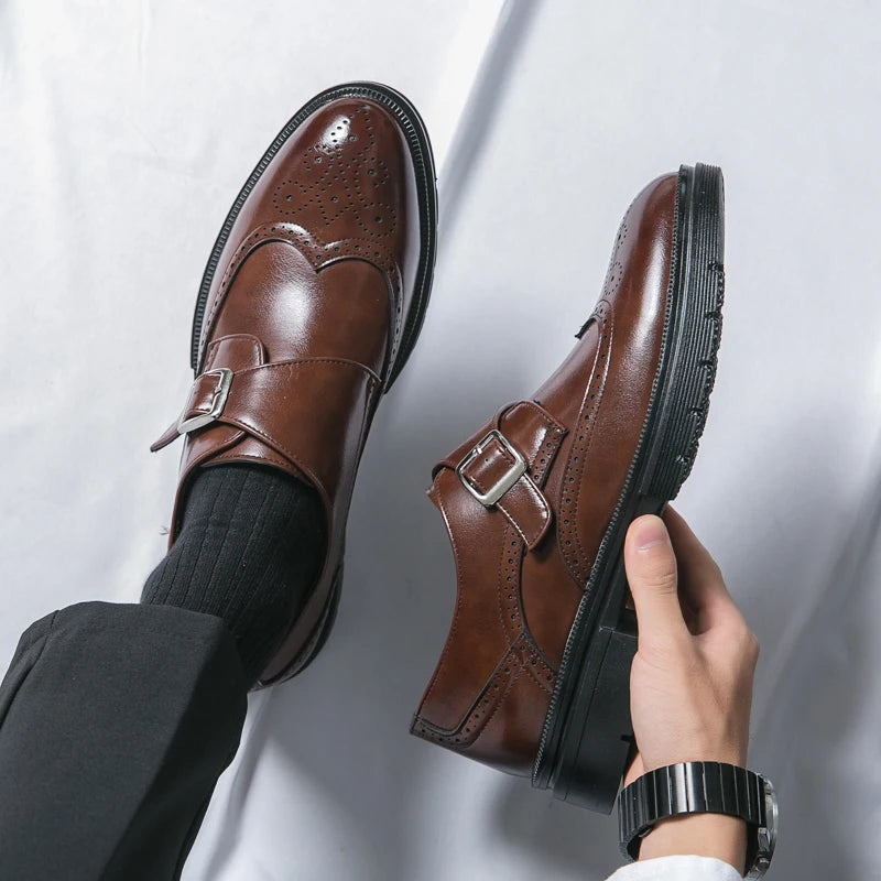Montair Wingtip Monk Shoes