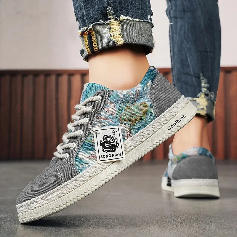 Atlas Pattern Sneakers