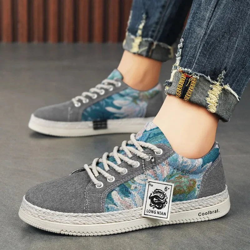 Atlas Pattern Sneakers