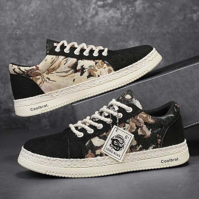 Atlas Pattern Sneakers